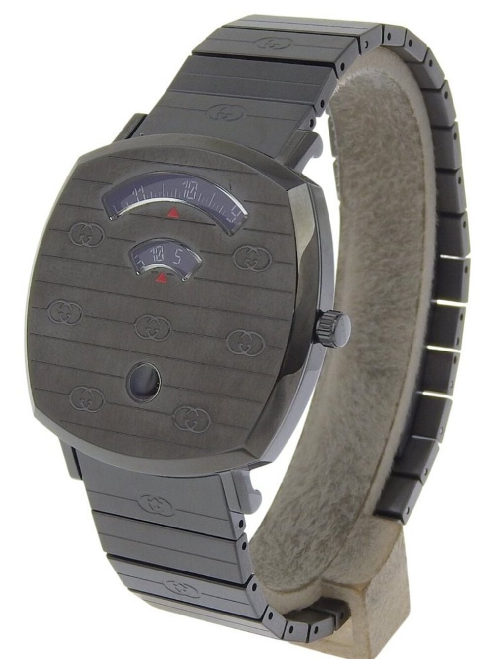 GUCCI grip Watches 157.3 black blackDial Stainless Steel Quartz Analog dis... - Picture 9 of 13